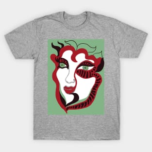 Digital Face Artwork T-Shirt